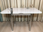 Раскладной кухонный стол Glossy wide white