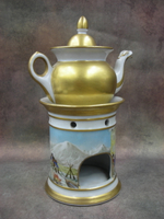 Фарфор. Чайник заварной с батальной сценой. Солдат. Наполеон. Германия