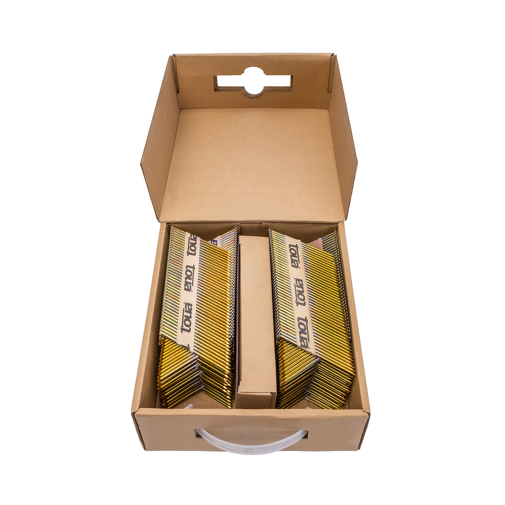 Реечные гвозди по дереву для нейлера, гладкие, ГАЛЬВАНИЗИРОВАННЫЕ, Toua 90/100 мм