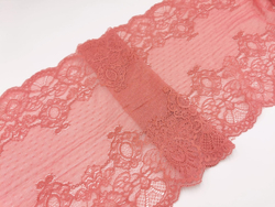 Эластичное кружево, 27 см, рубиновая роза (Арт: EK-2637), м