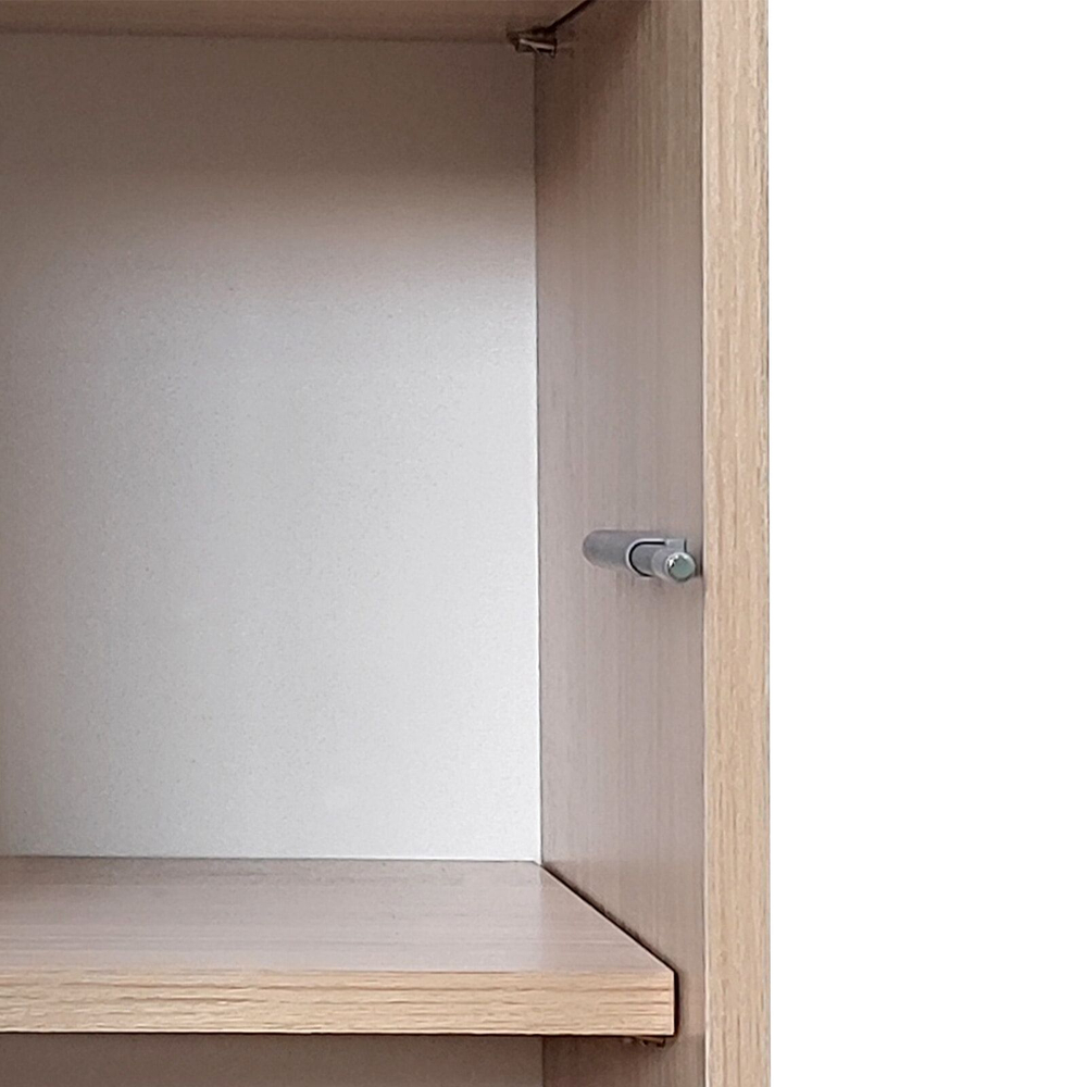 Шкаф-пенал напольный с полками для гостиной Рэя Туя светлая/Кашемир 72х32х150