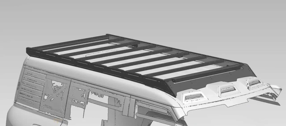 Платформа на крышу для BYD Yangwang U8 БУД янванг ю8 Багажник на крышу органайзер боковая Molle панель