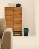 Ваза Geonix из стекла зеленого цвета 45,5 см