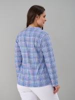 Блузка БЛ-22/клеткаголубой-розовый
