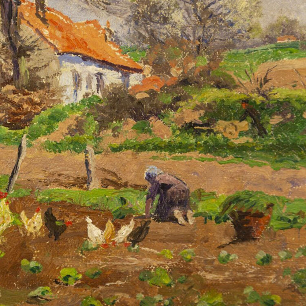 Антикварная картина «Летний Пейзаж»