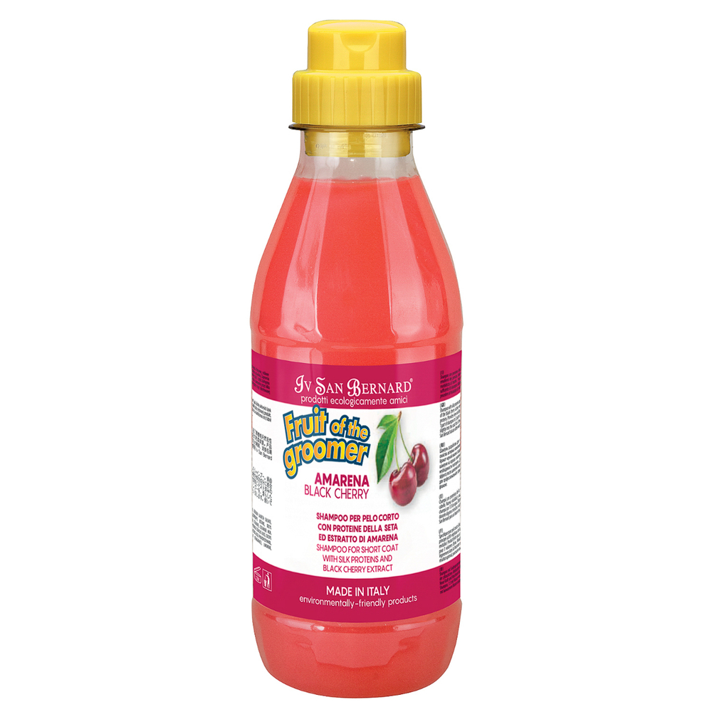 Шампунь Iv San Bernard Fruit of the Groomer Black Cherry для короткой шерсти с протеинами риса 500 мл
