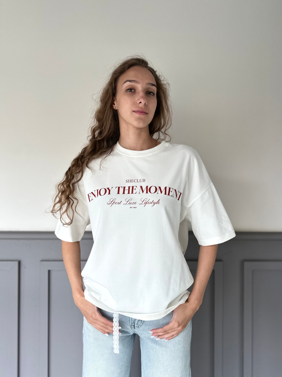 Футболка oversize Enjoy the moment