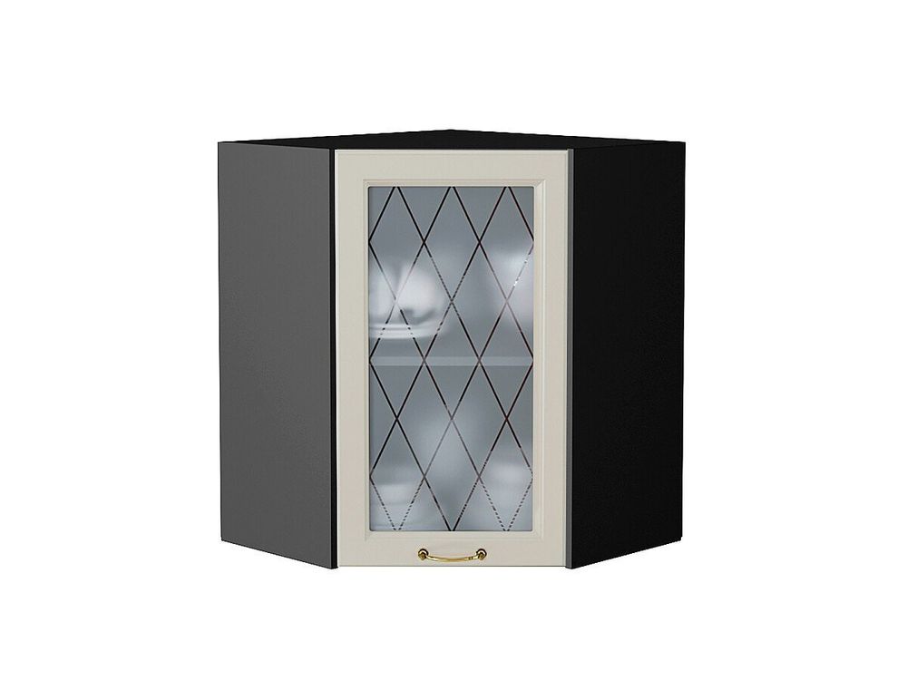 Шкаф верхний угловой остекленный Ницца