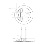 Душ тропический + водопад встраиваемый потолочный круглый HYDROTHERAPY RE2450