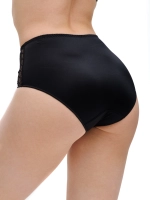 Трусы Zebra слипы с высокой линией талии (черный)