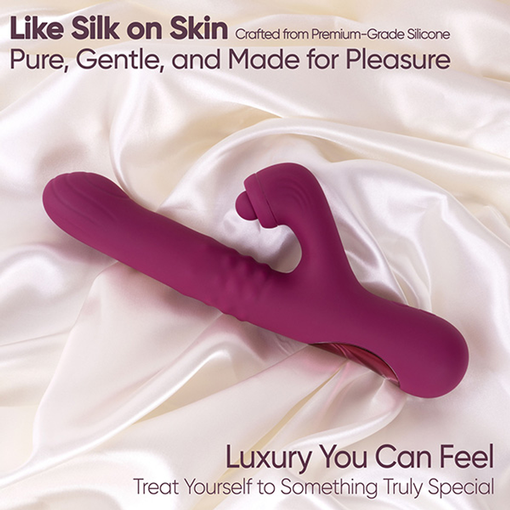 Фиолетовый вибратор-кролик 23,9см Selove ComePlay Dual Stimulation Vibrator Purple