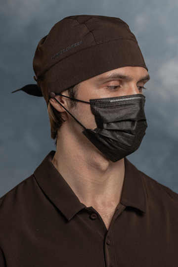 Медицинская шапочка с фиксаторами мужская