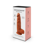 Фаллоимитатор Erowoman‑Eroman 21 см с мошонкой и присоской