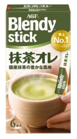 Чай зеленый растворимый Матча с молоком и сахаром 6 стиков по 9.7 г AGF Blendy Stick Matcha (Green Tea) Latte 6 sticks