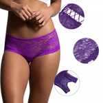 Трусики на завязках с доступом, лиловые, XL-2XL