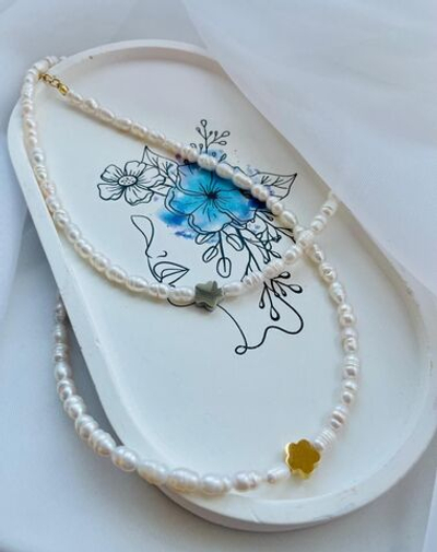 живописный чокер из жемчуга