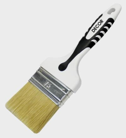 Кисть плоская  Black White 120мм  универ., светлая, смешанная щетина,  2К ручка/880-120