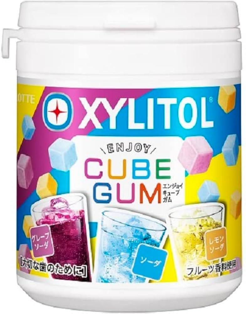 Резинка жевательная Xylitol Gum ENJOY CUBE вкус 3 напитков, Lotte, 114г