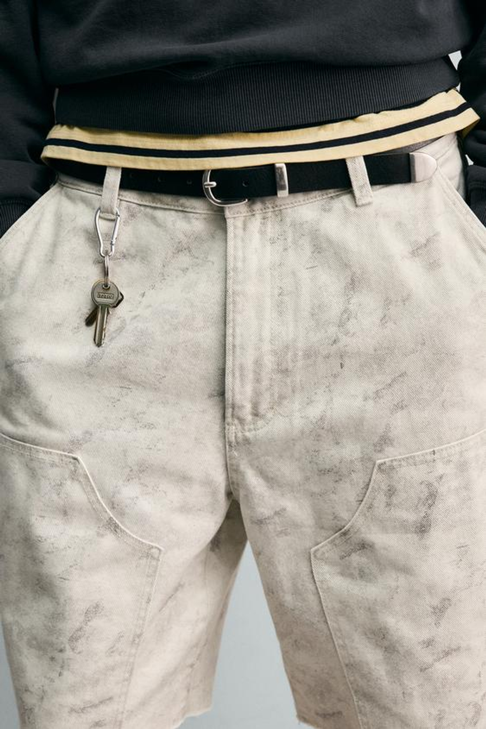 ZARA ШОРТЫ КАРГО СВОБОДНОГО КРОЯ, С ПРИНТОМ