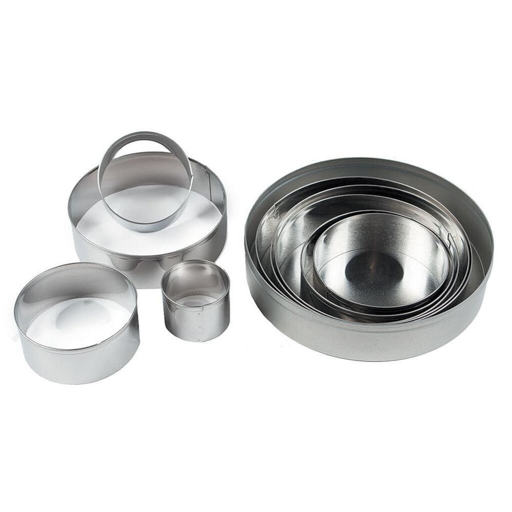 Набор кондитерских форм "Кольцо", h 3 см, d 4/ 6/ 7/ 8/ 9/ 10/ 11/ 12/ 12,5 см, P.L. Pro