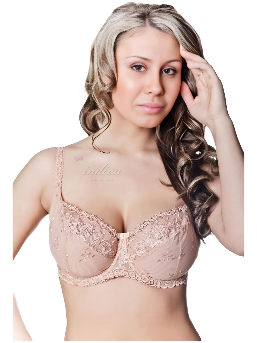 Бюстгальтер больших размеров Brilliant Kris Line Белый 75G