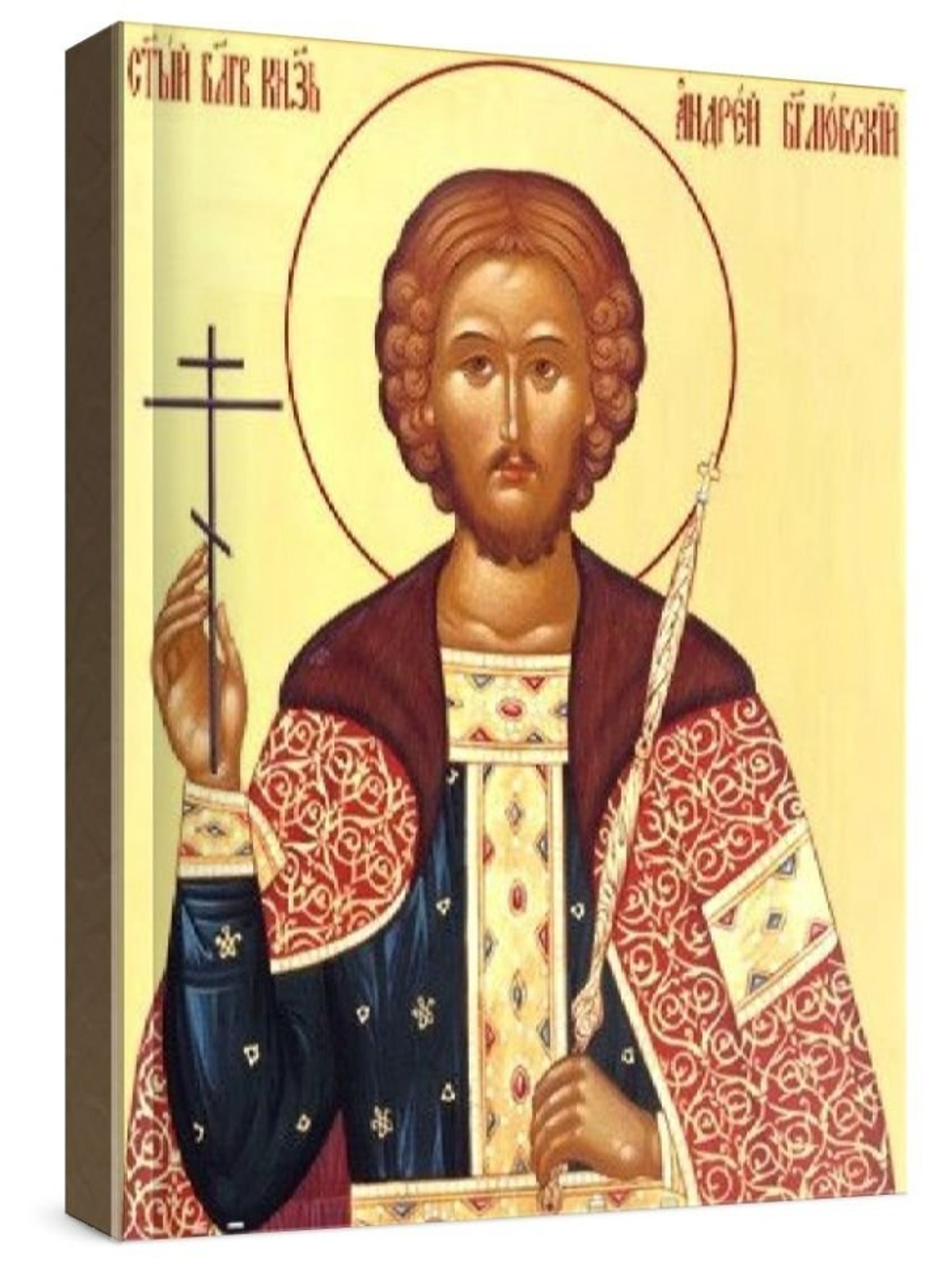 Андрей Боголюбский (рукописная икона)