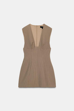 Короткое платье в полоску - ZARA