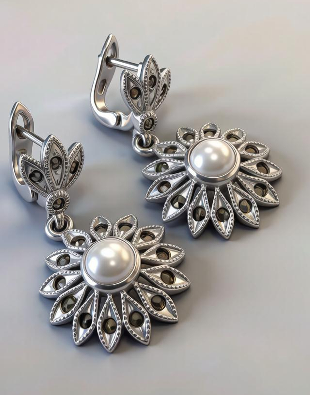 Ювелирные серьги из серебра 925 пробы