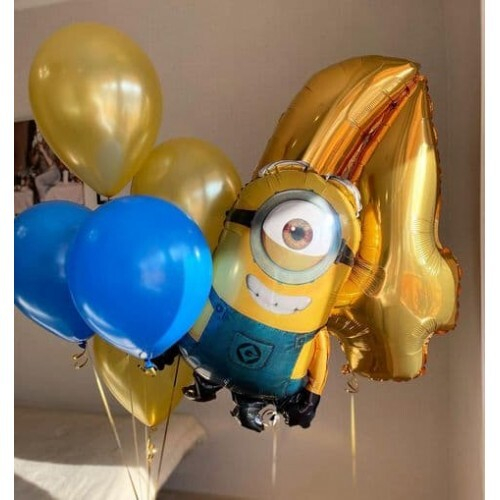 Сет из шаров на 4 годика со Стюартом