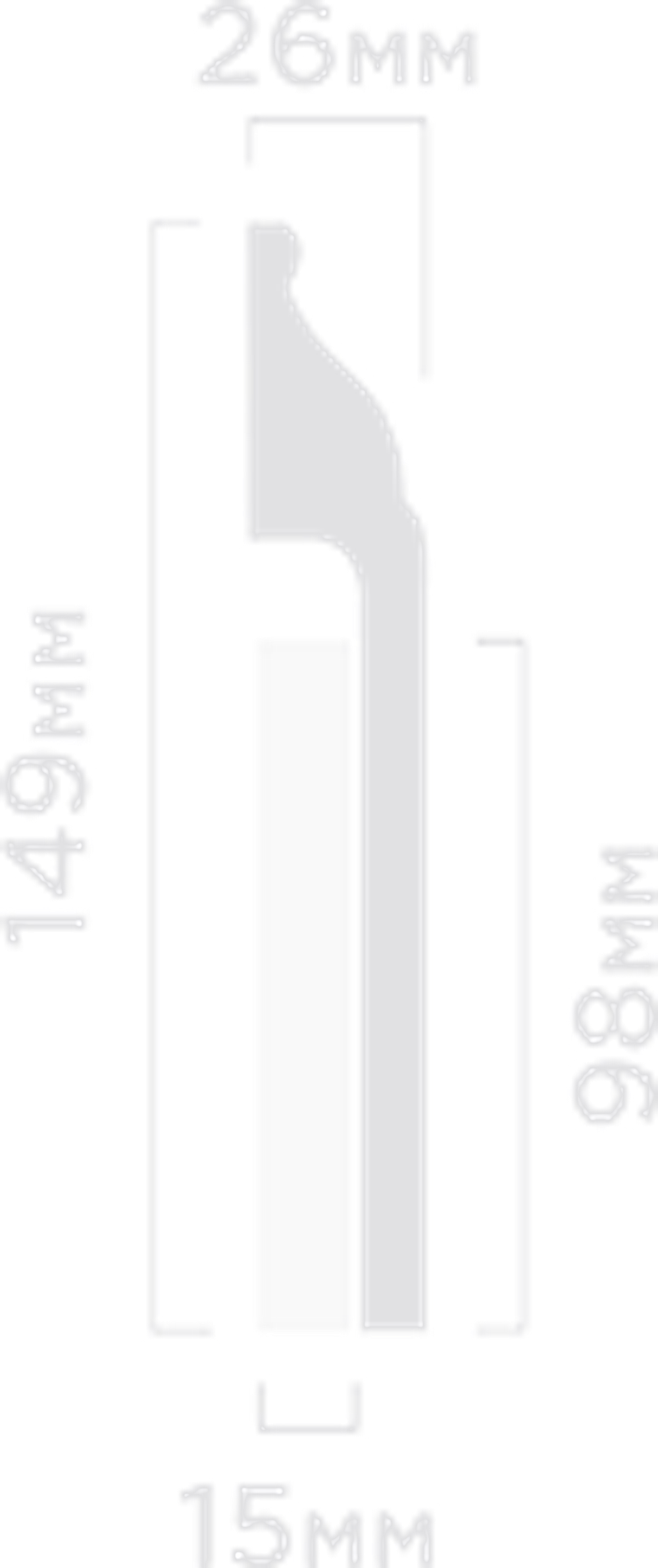 Плинтус HiWood, 149x26 мм