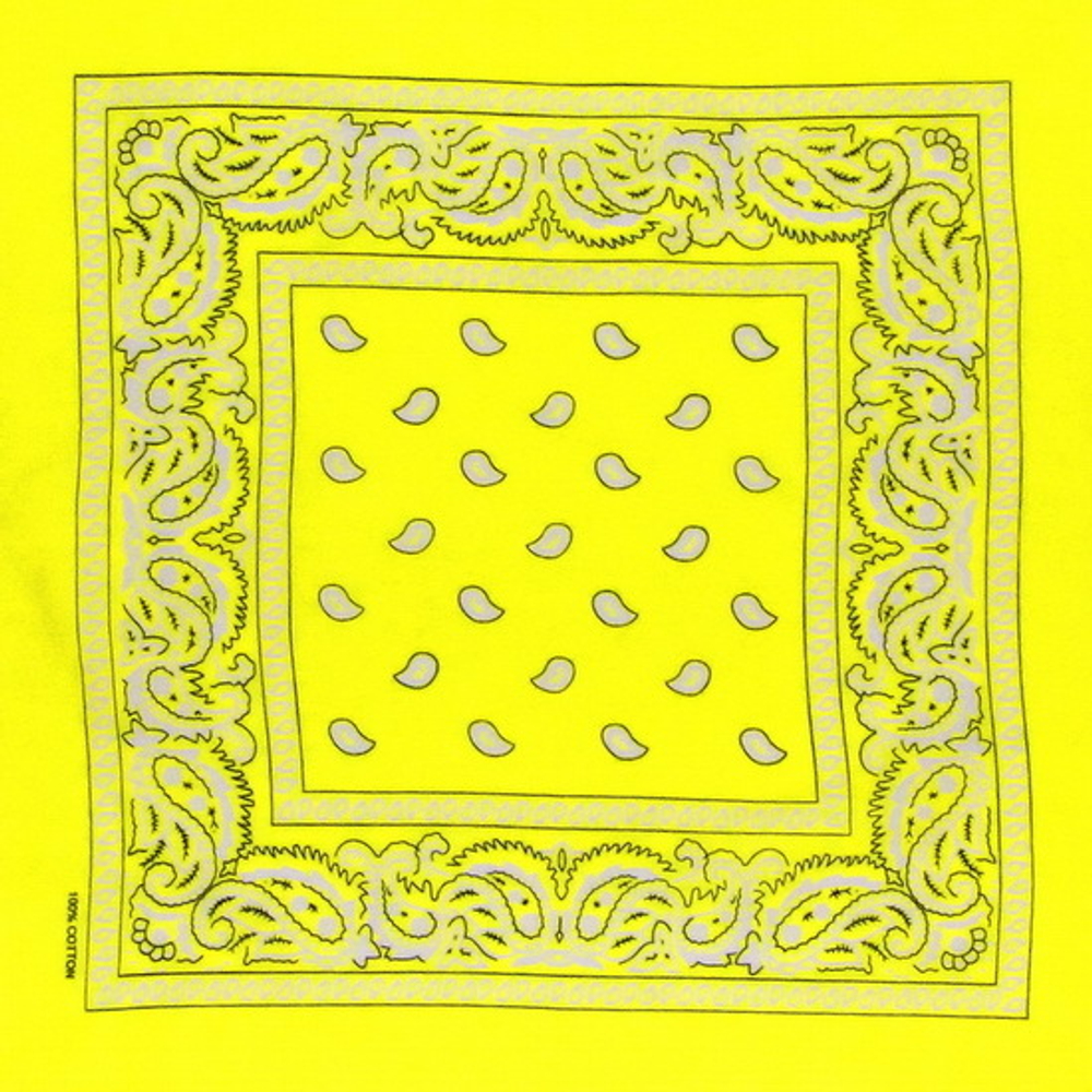 Бандана Желтая с белыми капельками (018)