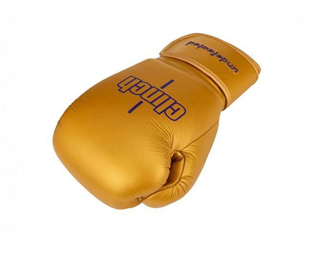 Перчатки боксерские Clinch Undefeated золотые C161