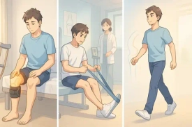 Реабилитация после операции на колене: этапы и средства