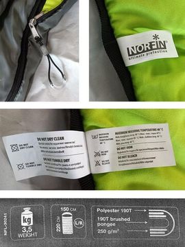 Мешок-одеяло спальный Norfin ALPINE COMFORT DOUBLE 250 GREEN