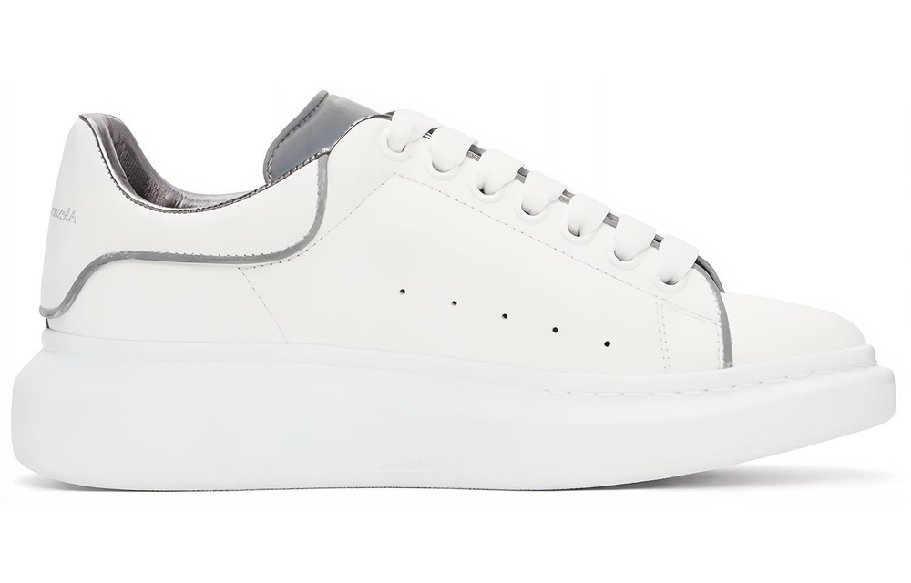 Alexander McQueen Alexander McQueen cowhide 3M reflective design thick-soled sports fashion sneakers men's white gray