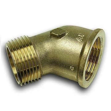 Угольник 45° Sanha PURAFIT 1 1/4" ВР/НР бронза с внутренней/наружной резьбой, серия 3121 (13121114)