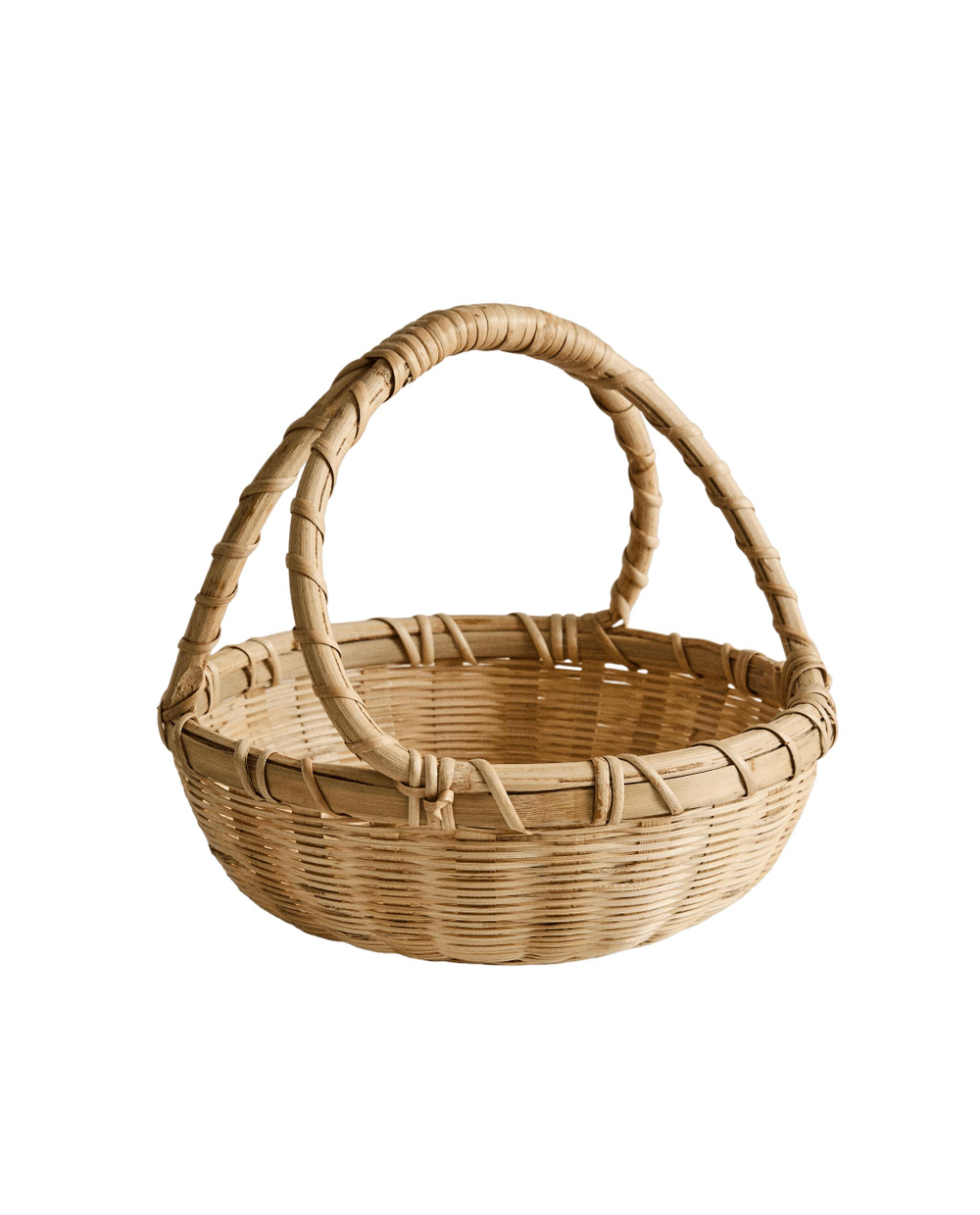 Zara Home Корзина из бамбука, цвет бежевый, 23 см