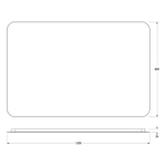 Зеркало Defesto Opti 120x80 38W с LED-подсветкой, ИК выключатель, теплый свет