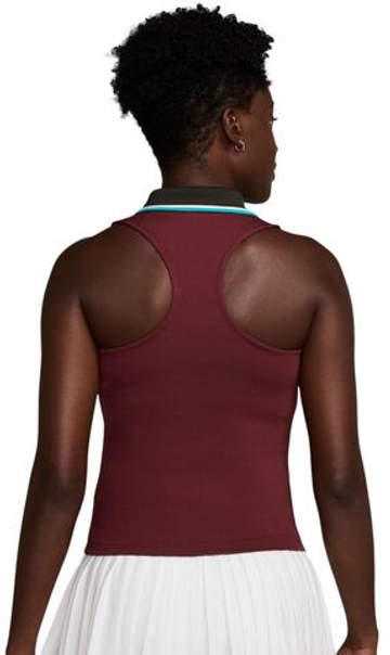Женский топ теннисный Nike Court RG Dri-FIT Slam Tennis Tank - темно-командный красный/пыльный кактус/белый