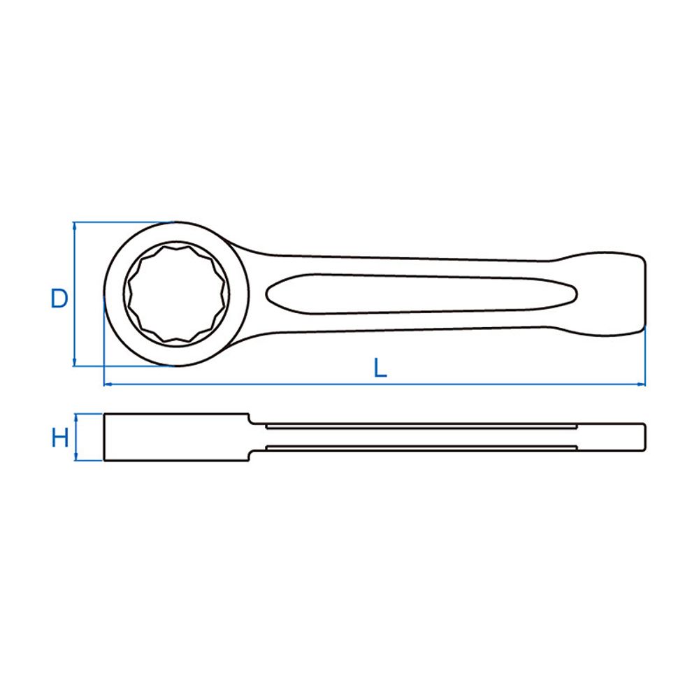 KING TONY (10B0-80) Ключ накидной ударный 80 мм