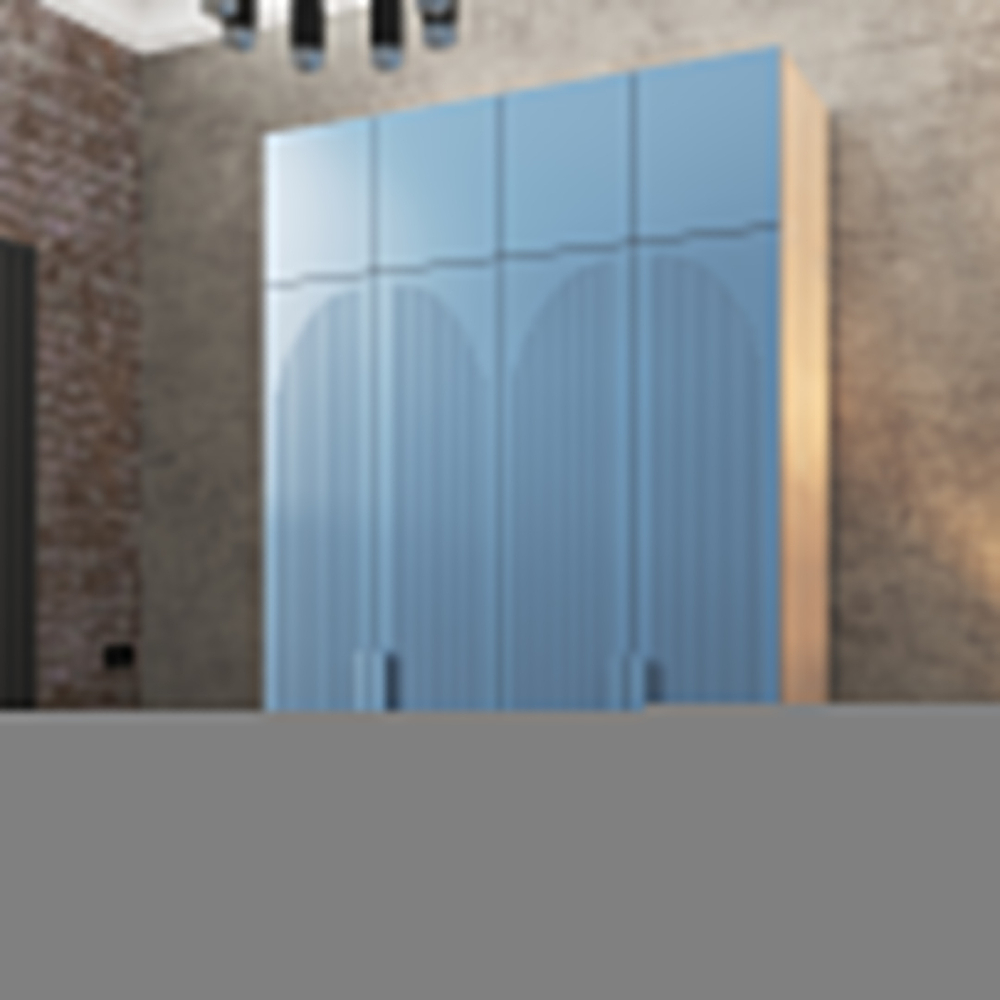 Шкаф Агератум МДФ четырехсекционный с антресолью Сапфир структурный (0,3) G4018-62A матовая - Дуб молочный 8622  230*45*260