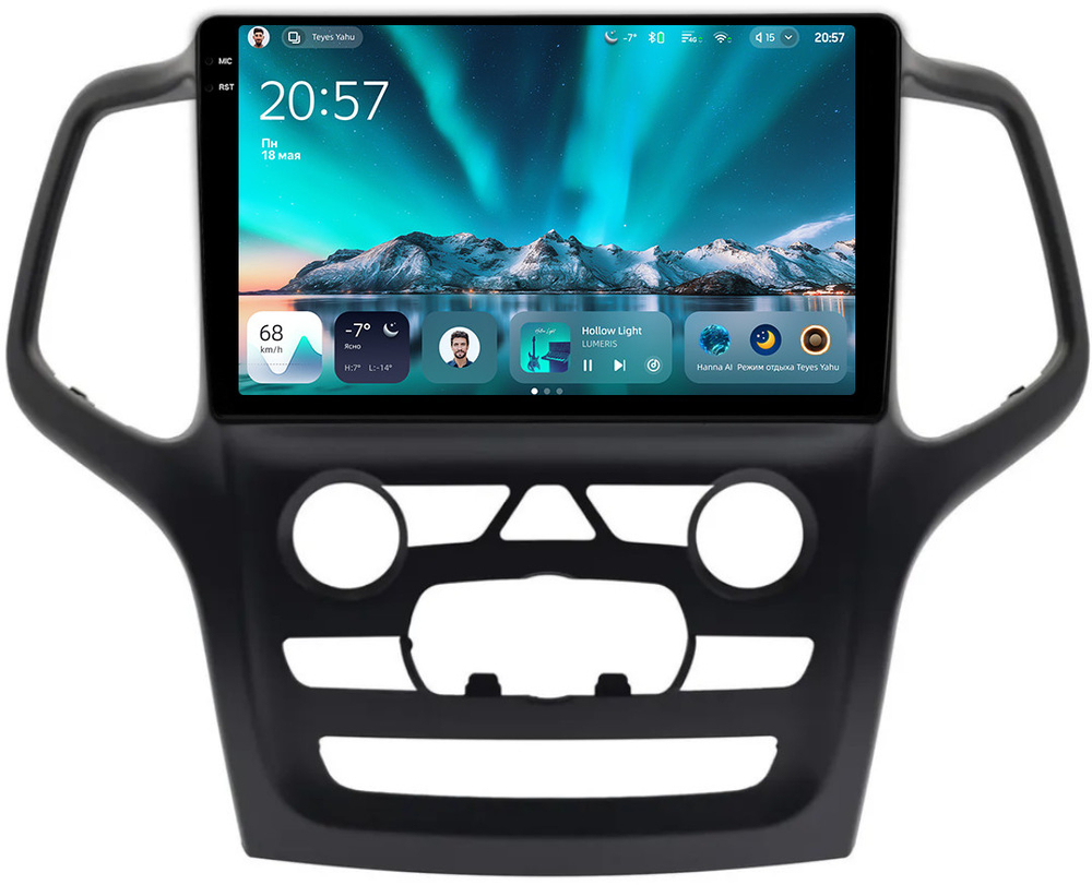 Магнитола для Jeep Grand Cherokee WK2 2013-2022 (ШГУ 5") - Teyes CC4 монитор 9.2" 2K QLED на Android 14, Snapdragon 680, DSP, CarPlay, 4G SIM-слот