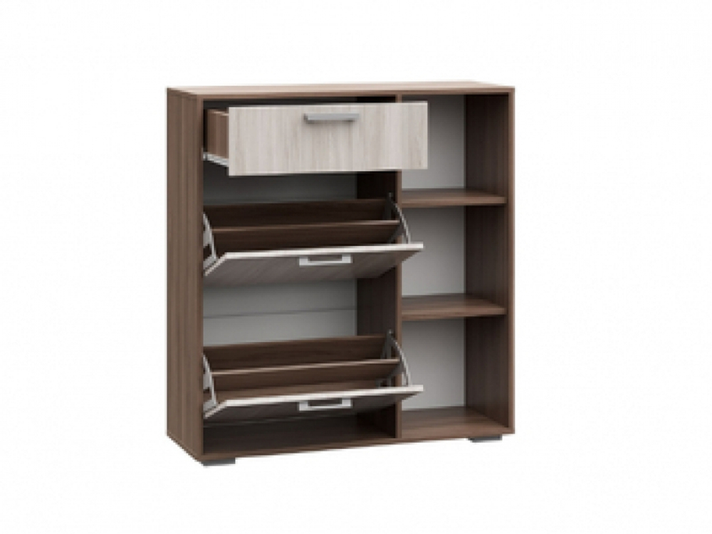 Дели-4 обувница Ясень шимо темный / Ясень шимо светлый