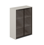 Шкаф средний с дверьми со стеклом RF.401.PG.CHBZ REEF (РИФФ)