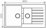 Мойка TOLERO LOFT TL-860 черный №911