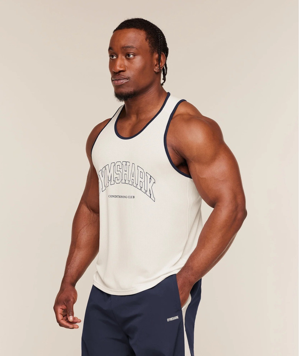 Майка GYMSHARK Collegiate Tech Tank White