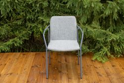 "Марокко" стул из текстилена nanotex, каркас алюминий темно-серый (RAL7024), цвет серый