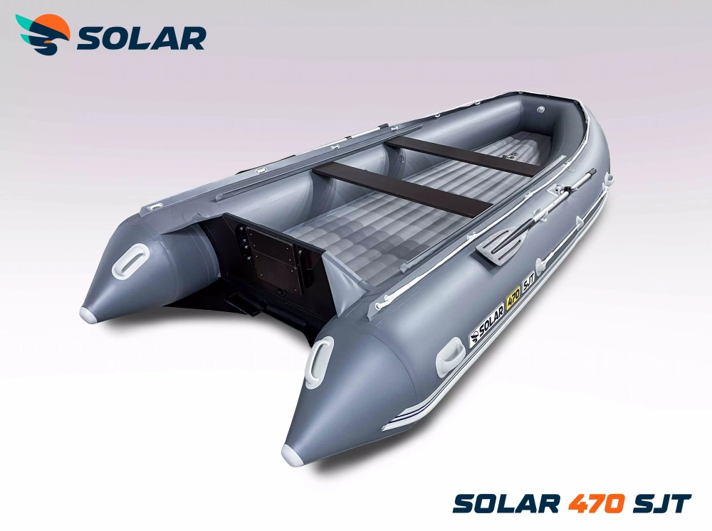 Лодка надувная моторная solar-470 super jet tunnel