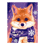 Картина по номерам 40*50см "Лисичка в шарфике" (Lori)