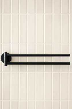 Держатель для полотенец STWORKI Киркенес S45360BK матовый черный